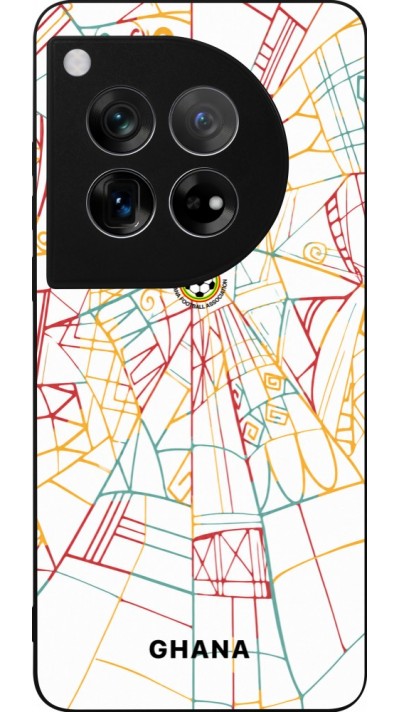 Coque OnePlus 12 - Silicone rigide noir Maillot de football Ghana 2026 personnalisable
