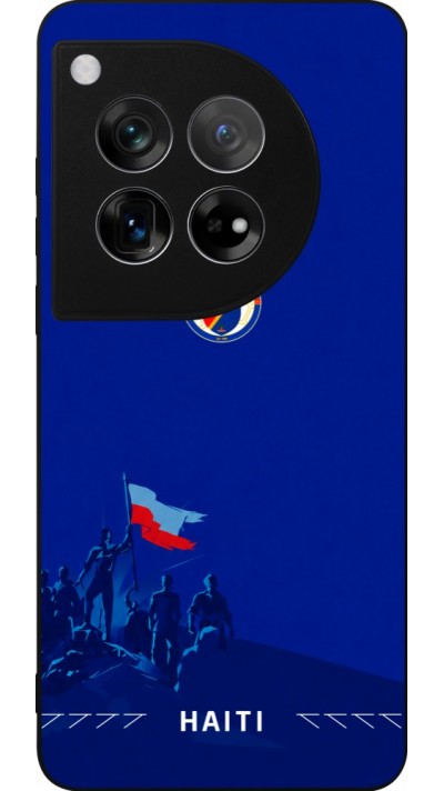 Coque OnePlus 12 - Silicone rigide noir Maillot de football Haiti 2026 personnalisable