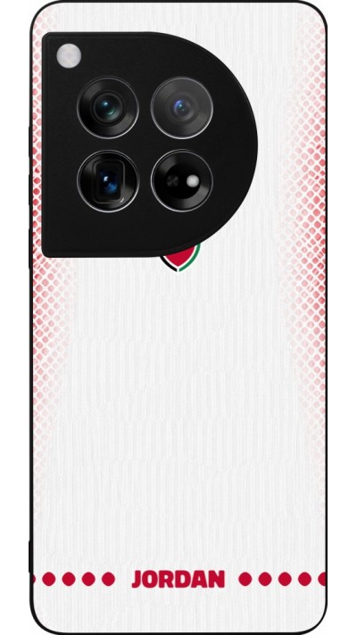 Coque OnePlus 12 - Silicone rigide noir Maillot de football Jordanie 2026 personnalisable
