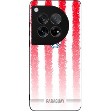 Coque OnePlus 12 - Silicone rigide noir Maillot de football Paraguay 2026 personnalisable