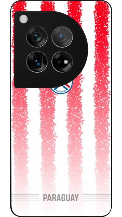 Coque OnePlus 12 - Silicone rigide noir Maillot de football Paraguay 2026 personnalisable
