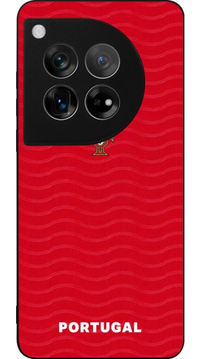 Coque OnePlus 12 - Silicone rigide noir Maillot de football Portugal 2026 personnalisable