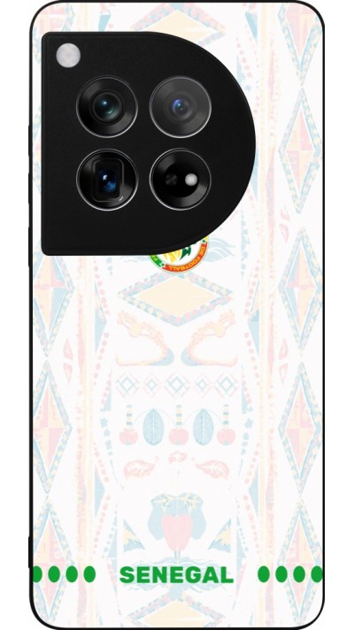 Coque OnePlus 12 - Silicone rigide noir Maillot de football Sénégal 2026 personnalisable