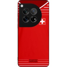 Coque OnePlus 12 - Silicone rigide noir Football shirt Switzerland 2022