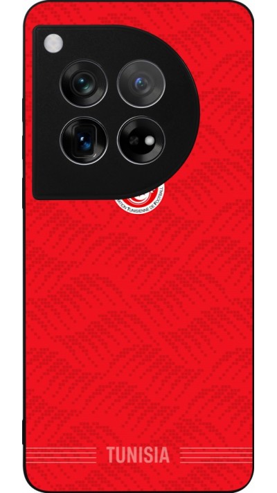 Coque OnePlus 12 - Silicone rigide noir Maillot de football Tunisie 2026 personnalisable