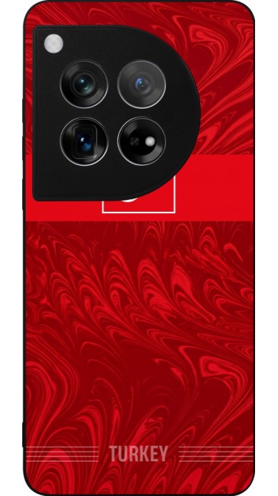 Coque OnePlus 12 - Silicone rigide noir Maillot de football Turquie 2026 personnalisable