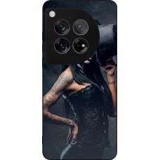 Coque OnePlus 12 - Silicone rigide noir Halloween 22 Tattooed Girl