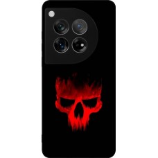 Coque OnePlus 12 - Silicone rigide noir Halloween 2023 scary skull