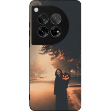 Coque OnePlus 12 - Silicone rigide noir Halloween 2025 Scream