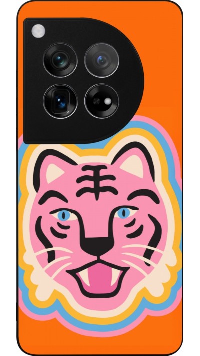 Coque OnePlus 12 - Silicone rigide noir Lion colors 2026