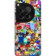 Coque OnePlus 12 - Silicone rigide noir Mixed cartoons