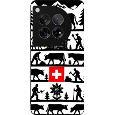 Coque OnePlus 12 - Silicone rigide noir Poya Suisse 1