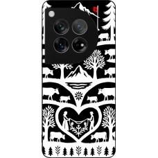 Coque OnePlus 12 - Silicone rigide noir Poya Suisse 2 noir