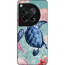 Coque OnePlus 12 - Silicone rigide noir Preppy Turtle
