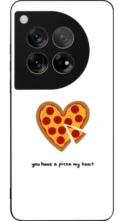 Coque OnePlus 12 - Silicone rigide noir Saint Valentines Day 26 You have my pizza heart
