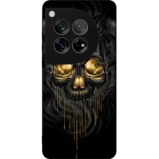 Coque OnePlus 12 - Silicone rigide noir Skull 02