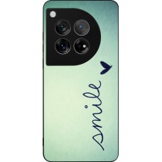 Coque OnePlus 12 - Silicone rigide noir Smile