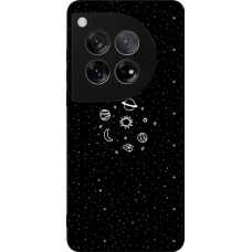 Coque OnePlus 12 - Silicone rigide noir Space Doodle