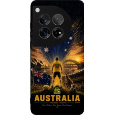 Coque OnePlus 12 - Silicone rigide noir Football Australie splash 2026
