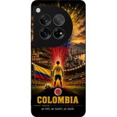 Coque OnePlus 12 - Silicone rigide noir Football Colombie splash 2026