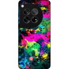 Coque OnePlus 12 - Silicone rigide noir Splash paint