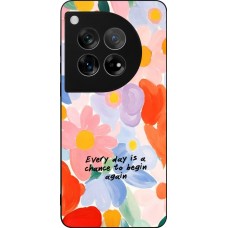 Coque OnePlus 12 - Silicone rigide noir Every day is a chance 2026