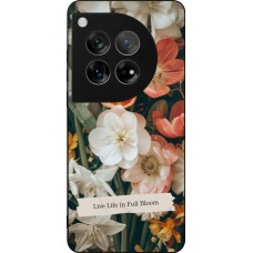 Coque OnePlus 12 - Silicone rigide noir Full Bloom 2026