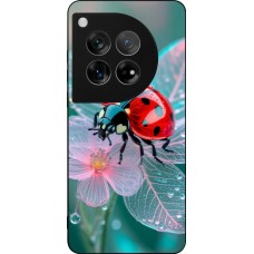Coque OnePlus 12 - Silicone rigide noir Ladybird in bloom 2026