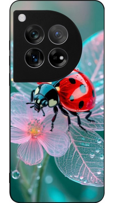 Coque OnePlus 12 - Silicone rigide noir Ladybird in bloom 2026