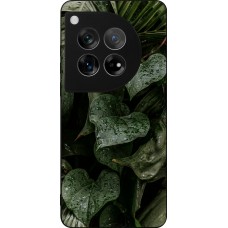 Coque OnePlus 12 - Silicone rigide noir Spring 23 fresh plants