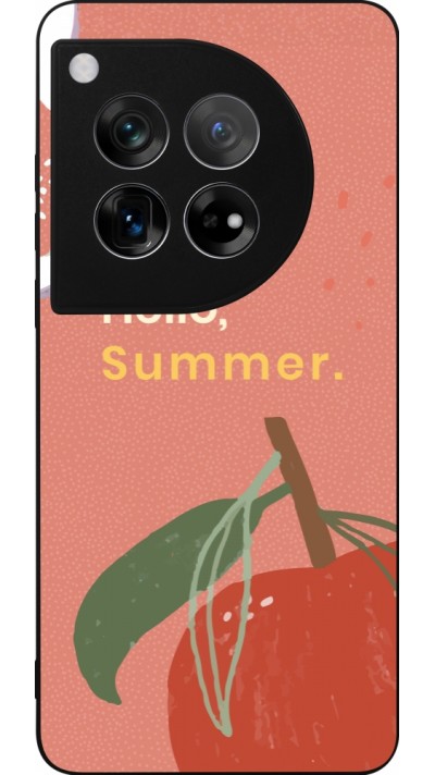 Coque OnePlus 12 - Silicone rigide noir Summer 2025 Hello summer