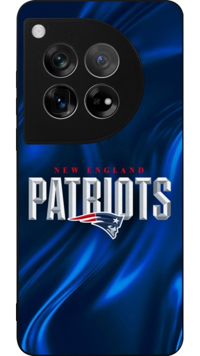 Coque OnePlus 12 - Silicone rigide noir Super Bowl 26 Patriots 2
