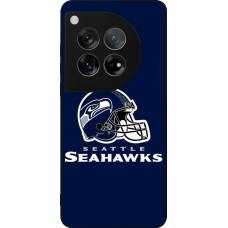 Coque OnePlus 12 - Silicone rigide noir Super Bowl 26 Seattle 3