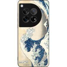 Coque OnePlus 12 - Silicone rigide noir Tableau art - La Grande Vague de Kanagawa - Hokusai