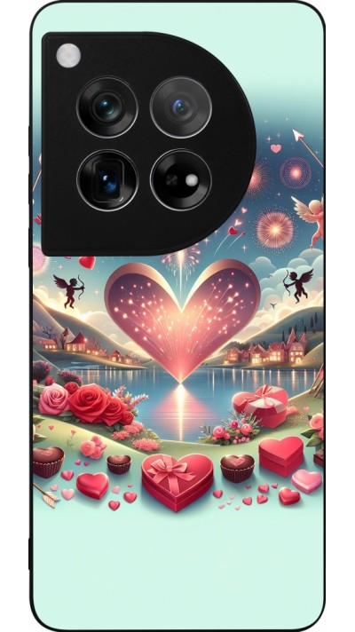 OnePlus 12 Case Hülle - Silikon schwarz Valentin 2025 Schick