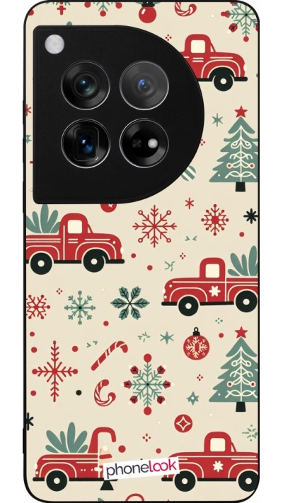 OnePlus 12 Case Hülle - Silikon schwarz Weihnachten 2024 Lkw Tanne