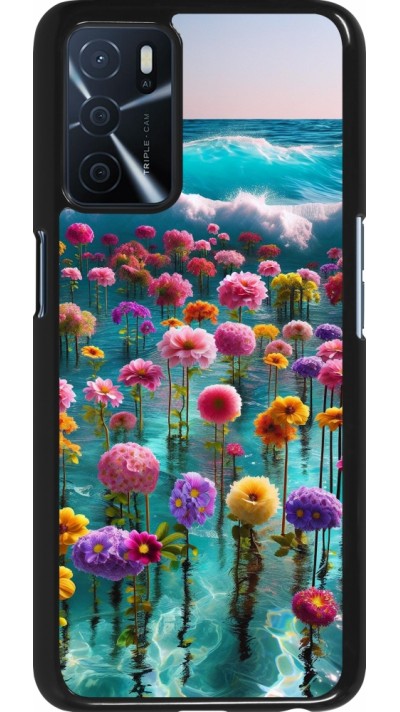 OPPO A16s Case Hülle - Blumenmeer Wellen