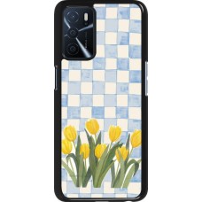 Coque OPPO A16s - Blue vichy tulips Spring 2026