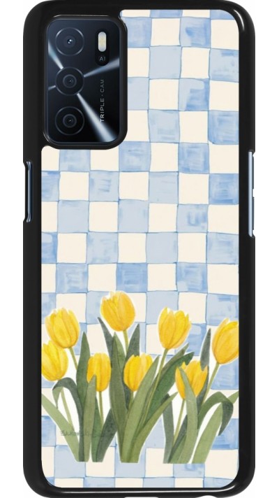 OPPO A16s Case Hülle - Blue vichy tulips Spring 2026