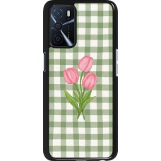 Coque OPPO A16s - Green vichy tulips Spring 2026