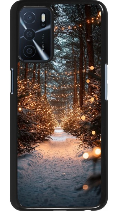 OPPO A16s Case Hülle - Winter 25 Winter snowy road