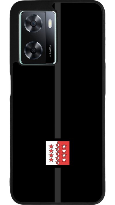 OPPO A57 5G Case Hülle - Silikon schwarz Kanton VS schwarz