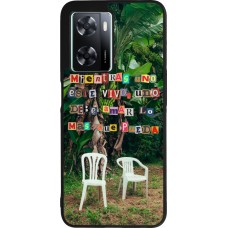Coque OPPO A57 5G - Silicone rigide noir Chairs DTMF