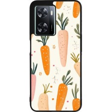 Coque OPPO A57 5G - Silicone rigide noir Easter 2026 Illustration carrots