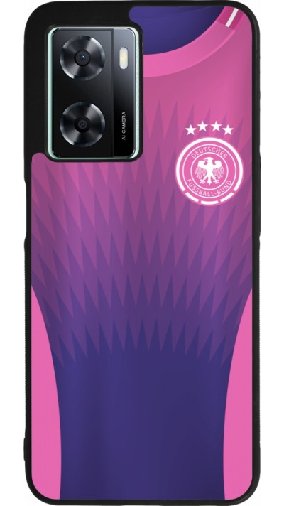 Coque OPPO A57 5G - Silicone rigide noir Maillot de football Allemagne Extérieur personnalisable