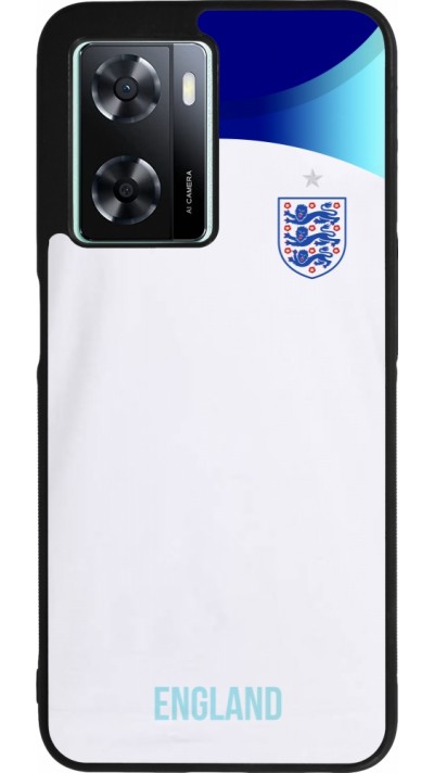 Coque OPPO A57 5G - Silicone rigide noir Maillot de football Angleterre 2022 personnalisable