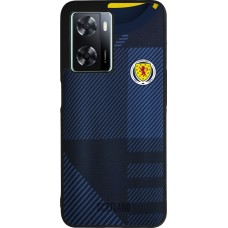 Coque OPPO A57 5G - Silicone rigide noir Maillot de football Ecosse personnalisable