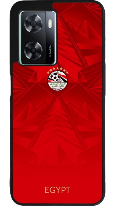 Coque OPPO A57 5G - Silicone rigide noir Maillot de football E?gypte 2026 personnalisable