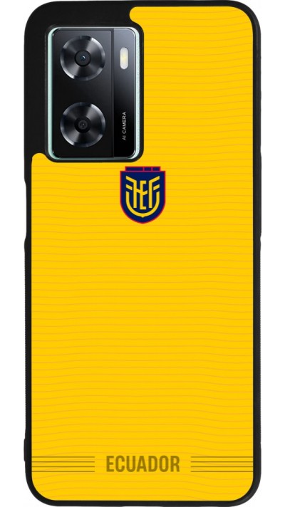 Coque OPPO A57 5G - Silicone rigide noir Maillot de football E?quateur 2026 personnalisable
