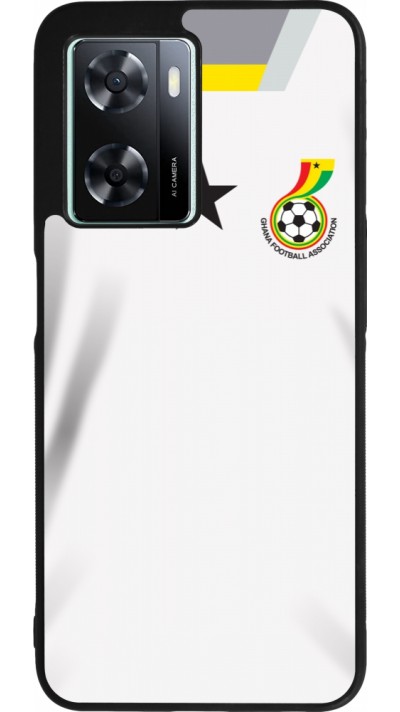 Coque OPPO A57 5G - Silicone rigide noir Maillot de football Ghana 2022 personnalisable